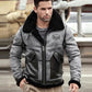 Mens Aviator Leather Sheepskin Leather Jacket For Sale 