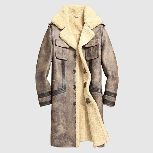 b3 bomber leather long coat with cheap price