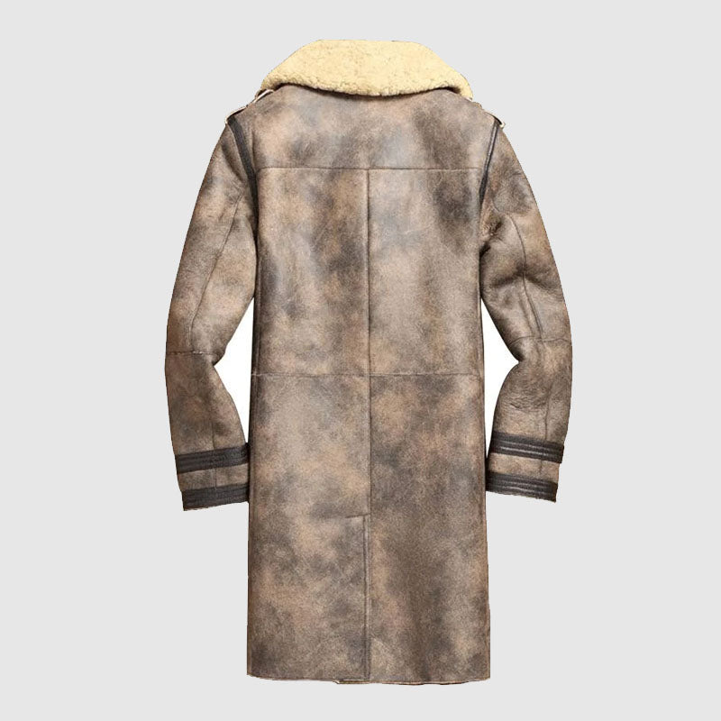 bomber leather long coat online shop