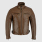 new mens brown fashion leather jacket shop