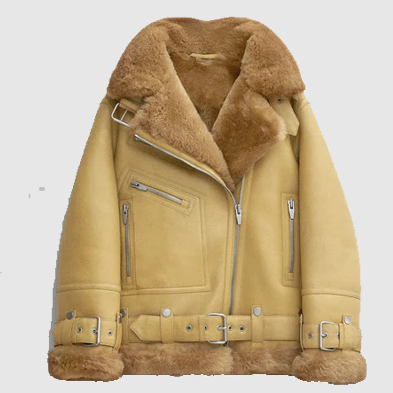 New Style 2022 Women Shearling RAF Aviator Sheepskin For Sale In UK