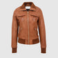 new quality womens leather bomer jacket for sale
