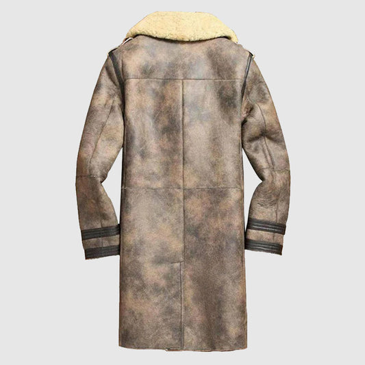 Buy New Best 2022 Men Style Winter Sheepskin Shearling Leather Coat For Sale