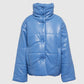 Purchase New Style 2022 Blue Leather Bubble Womens Puffer Jackets