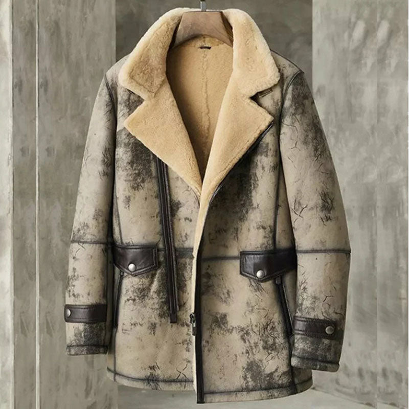 Buy Best New Style 2022 Mens Sheepskin Leather Coat For Sale
