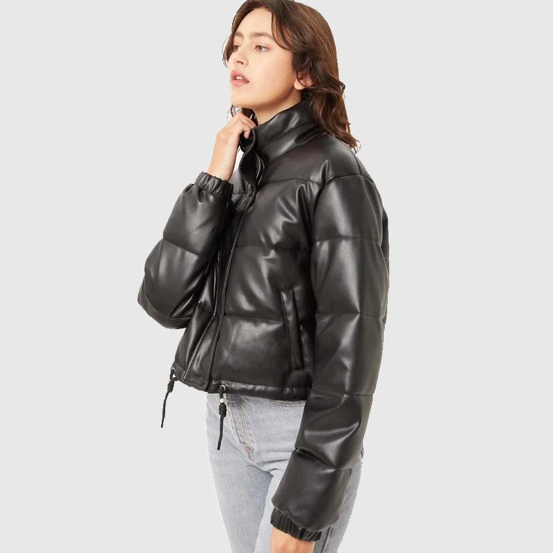 Buy With Free Shipping So Fetch Bubble High Quality Faux Leather Puffer Jackets For Sale