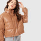 New Style So Fetch Bubble High Quality Faux Leather Puffer Jackets