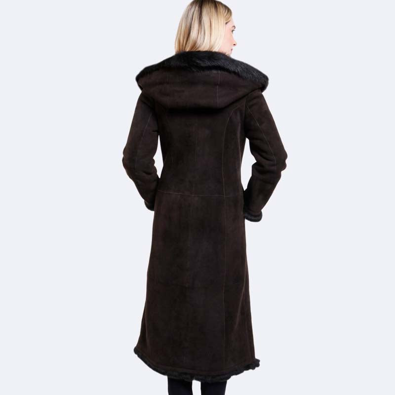 Buy Genuine Unique Look Norma Sheepskin Best Style Shearling Winter Long Coat For Sale 