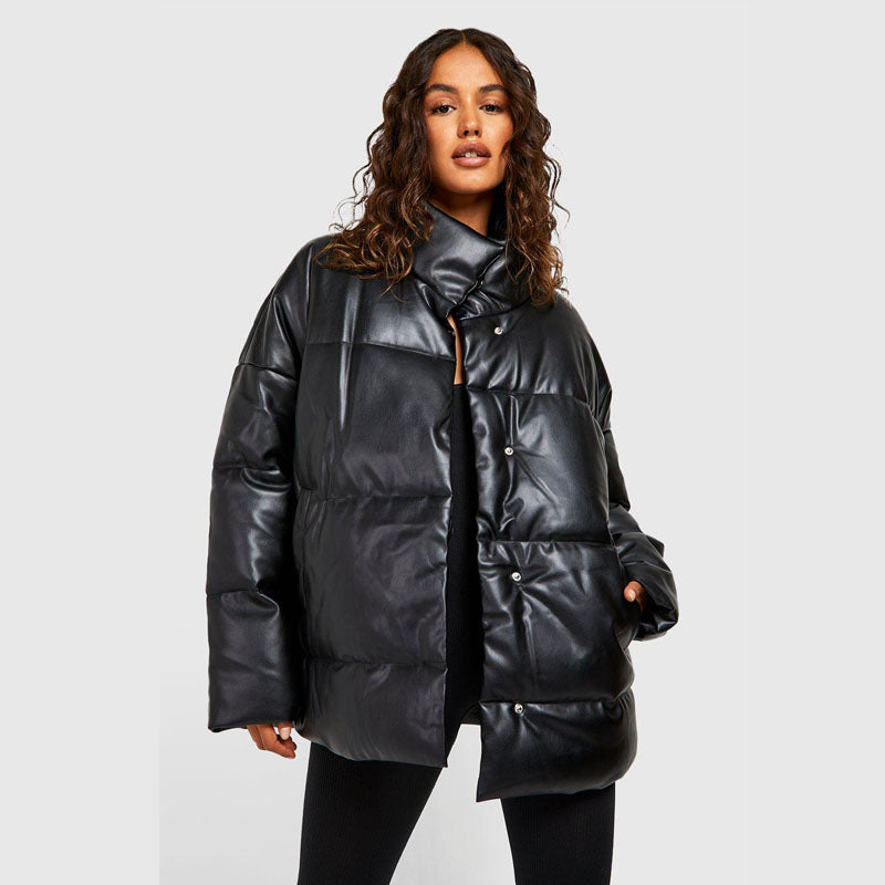 Shop Best Puffer Bubble Leather Jacket For Sale