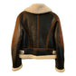 Purchase Best Genuine Style Brown Cropped Aviator Shearling Leather Jacket For Sale New Year 