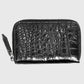Purchase Best Looking Crocodile Shiny Leather Zipper Wallet For Sale