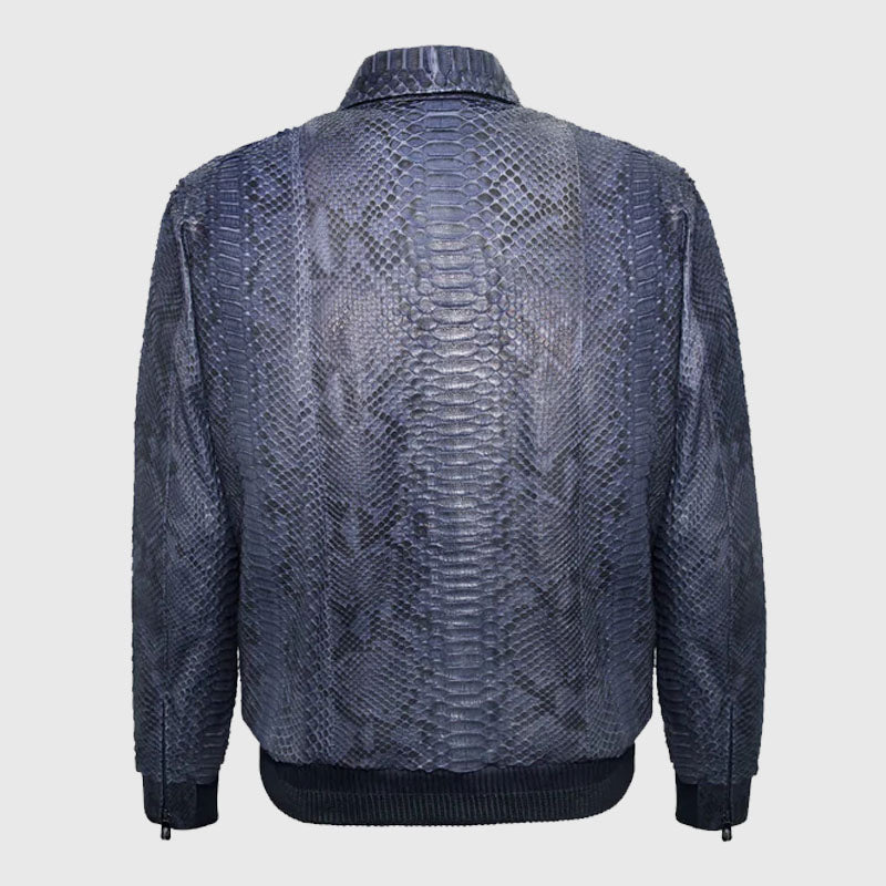 Purchase Best Premium Style Spring Python Leather Flight Jacket For Sale