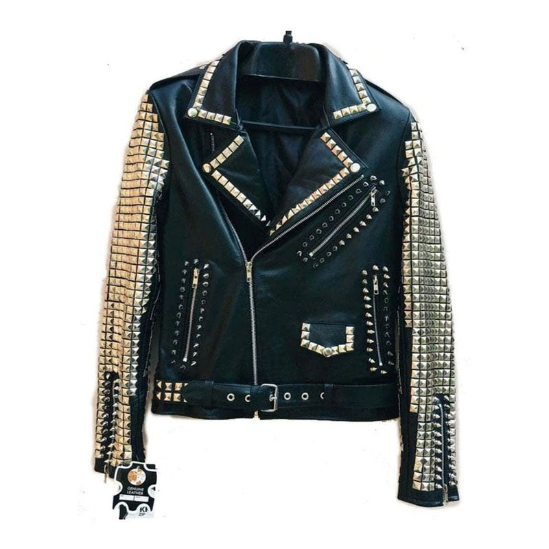 Buy Best Punk Studded Leather Jacket For Sale