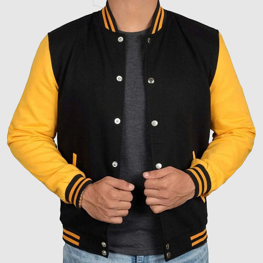 Black And Yellow Best Sales Varsity Jackets