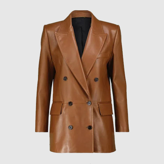 Buy Genuine Blazer Leather Coat For Sale Brown Color