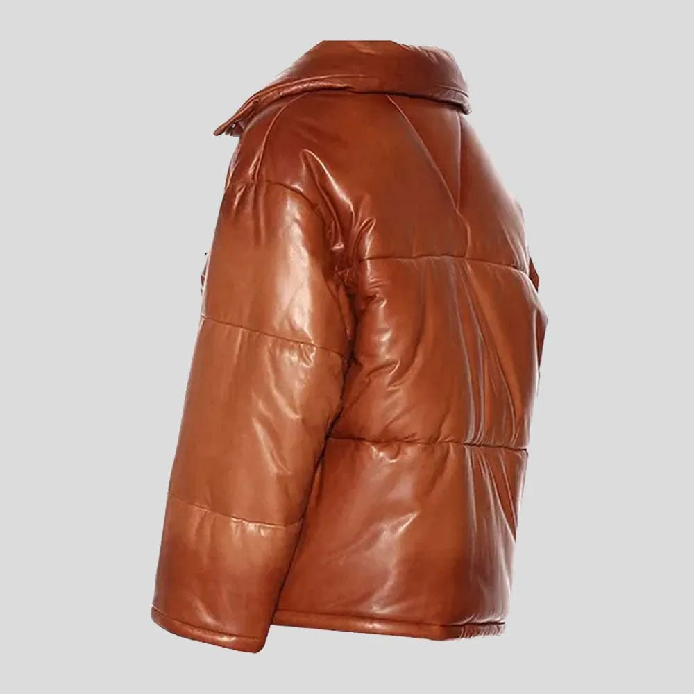 mens brown leather jacket foe sale 