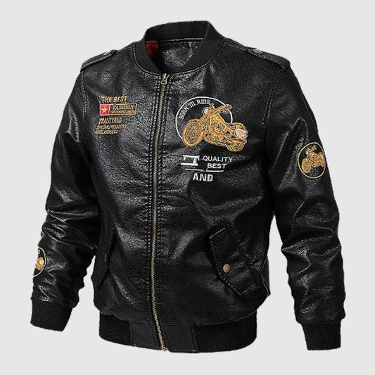 Purchase Nice Looking Men’s Black Style Army Flight Leather Bomber Jacket