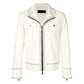 Shop White Leather Jacket Punk Studded For Sale 