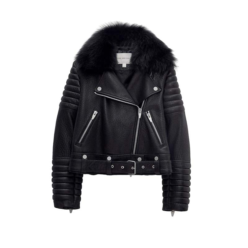 Rainer III Shearling-Trim Leather Moto Jacket – rfxleatherofficial