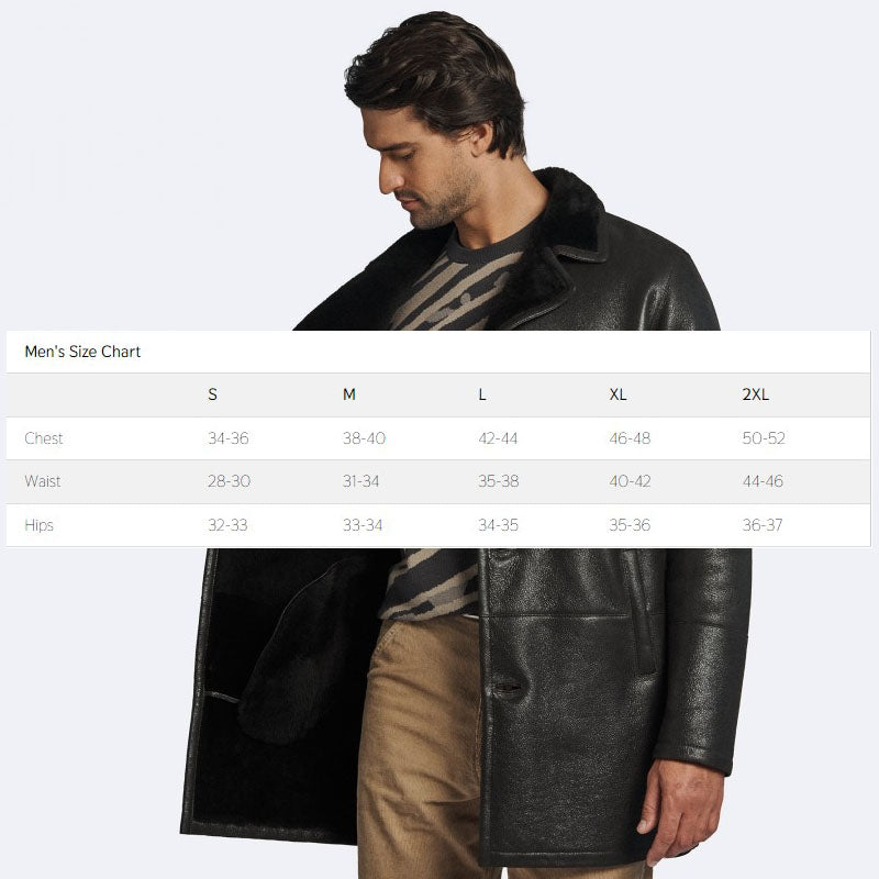 Rfx Leather: Stylish Winter Dark Oak Shearling Coat for Men
