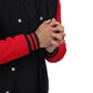 Shop Best Letterman High School Style Salerno Baseball Hooded Red and Black Varsity Jacket For Men