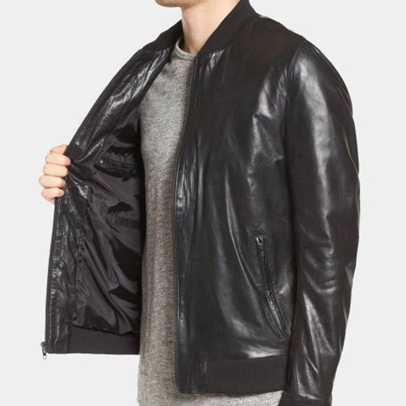 Shop Best Style Fashion Vintage Lamarque Quilted Leather Bomber Jacket For Sale