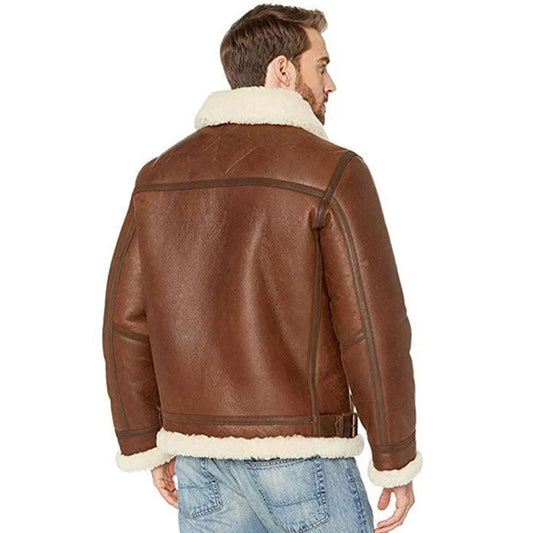 Shop Best Style Ugg Auden Genuine Shearling Trim Leather Aviator Jacket