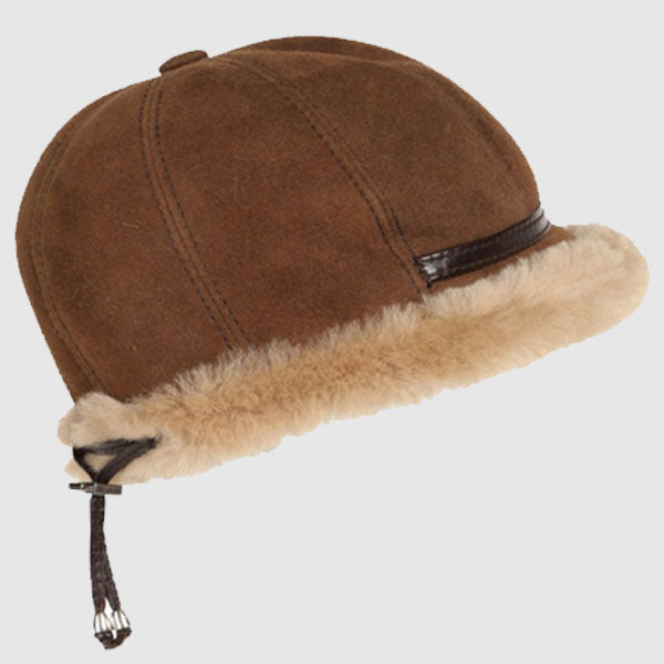 Shop Best Winter Daisy Womens Shearling Toffee Leather Hat