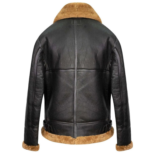 Shop Best Winter Sale Warmer Mens B3 Aviator Flying Sheepskin Jacket