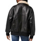 Oversized Leather Bomber Jacket