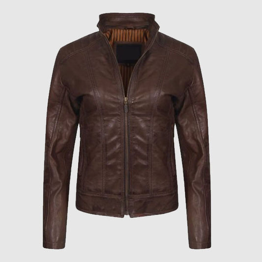 women fashion leather jacket online shop