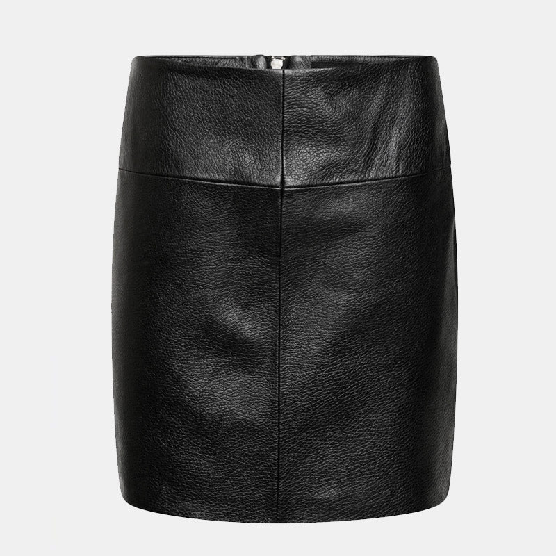 New High Quality Women’s Real Leather Mini Skirt
