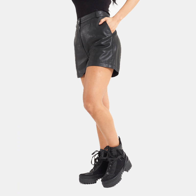 New Stylish Women’s Real Leather Shorts