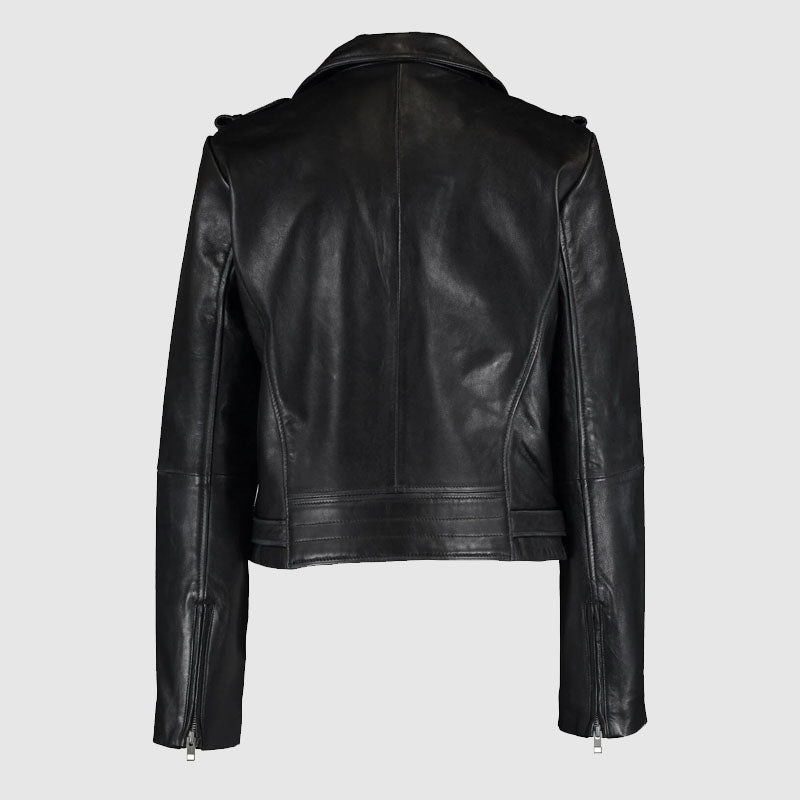 new high quality women fashion leather jacket 